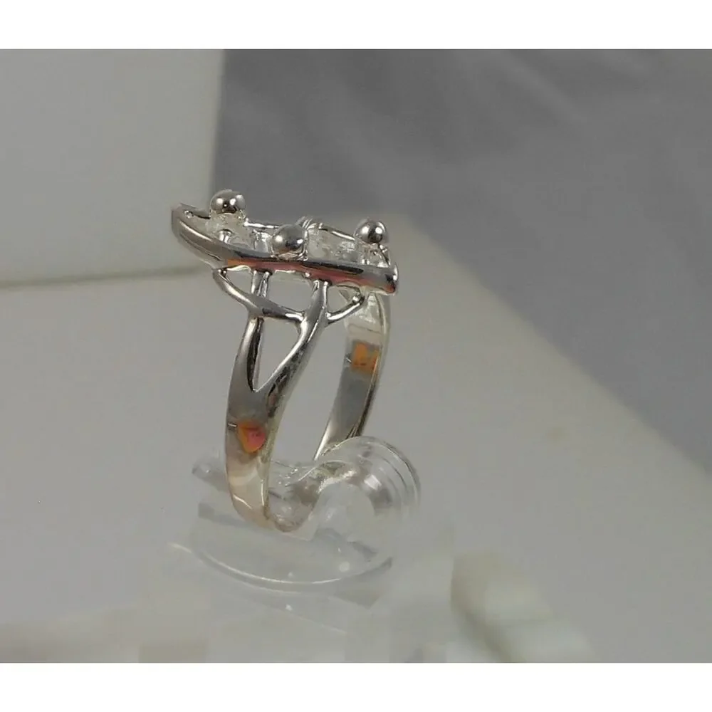 1999's‎ New Unique Vintage Handmade 925 Sterling Silver Artistic Ring Size 7.5